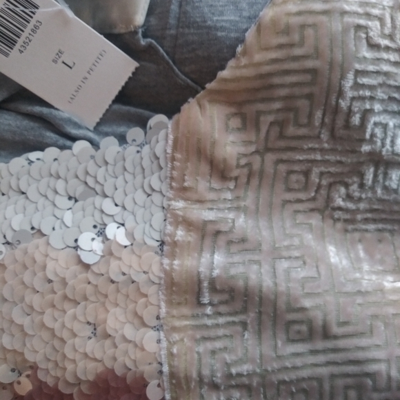 NWT TINY Anthropology Sequin Tank Sz L Pink Rose - Picture 8 of 8